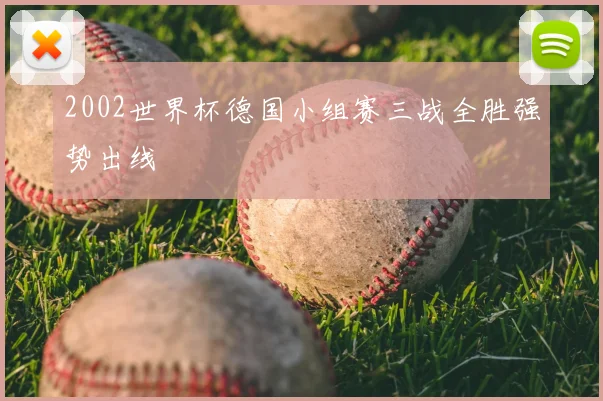 2002世界杯德国小组赛三战全胜强势出线